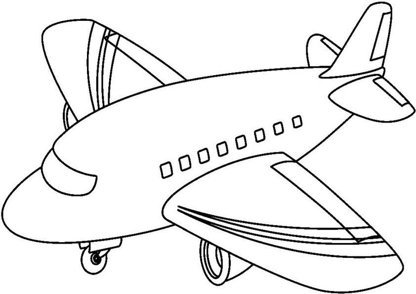 dibujos para colorear de avión