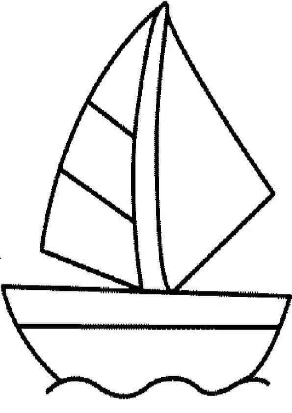 dibujos para colorear de un barco con velas