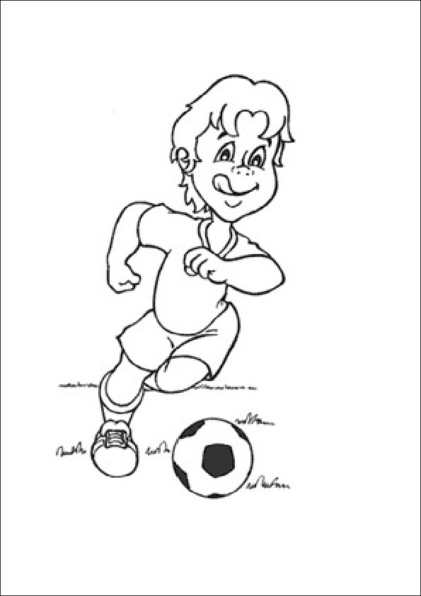 dibujos para colorear de un niño jugando con una pelota