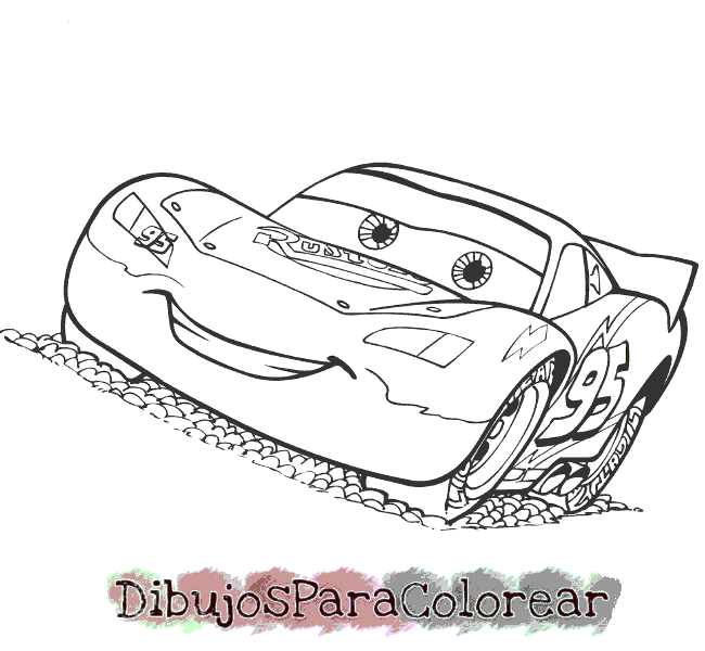 dibujos para colorear de coches sonriente
