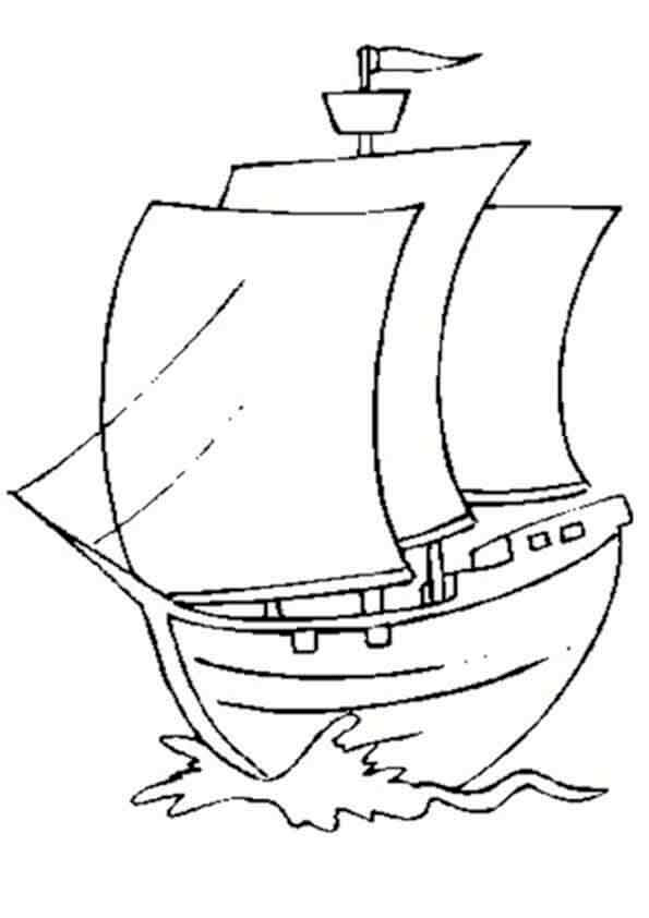dibujos para colorear de un barco de vela