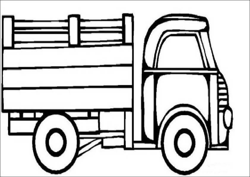 dibujos para colorear camión de transporte
