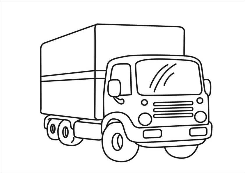 dibujos para colorear camión de basura