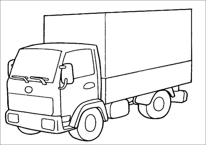 dibujos para colorear camión de veduras