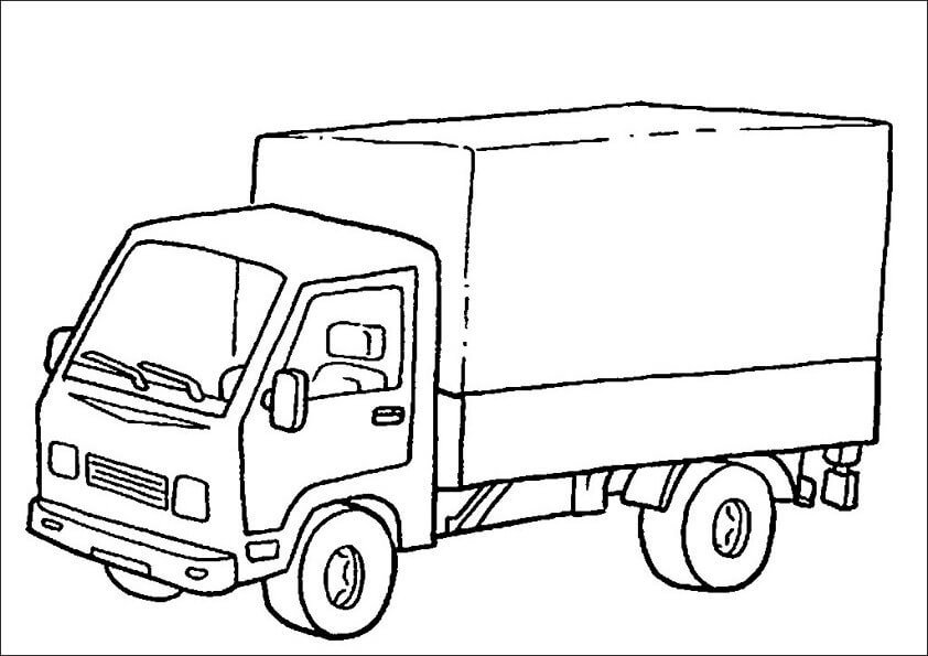 dibujos para colorear camión basura
