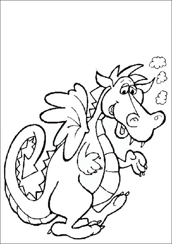 dibujos para colorear de dragones volando